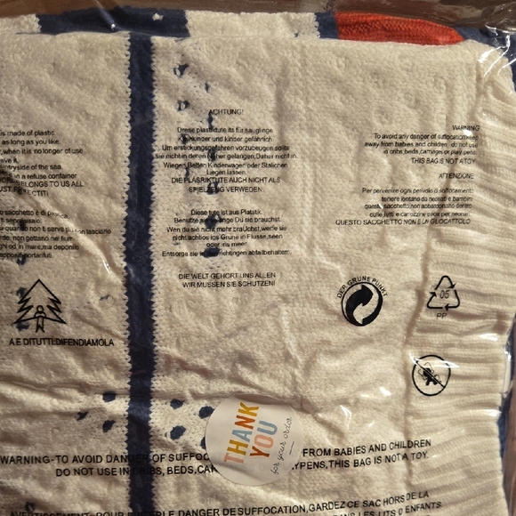 New Dokotoo Striped Navy White Red Swim Coverup Size Large - Picture 4 of 4